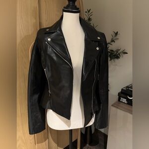 Authentic Givenchy Black Leather Biker Jacket -S